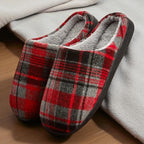 Men’s Classic Plaid Memory Foam Slippers - Warm & Relaxed